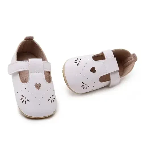 RVROVIC Baby Girl Moccasins Princess Sparkly Mary Jane Dresses Shoes Premium Lightweight Soft Sole Crib Shoes Toddler Shoes - 5