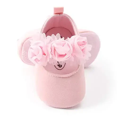 RVROVIC Baby Girl Moccasins Princess Sparkly Mary Jane Dresses Shoes Premium Lightweight Soft Sole Crib Shoes Toddler Shoes - 2
