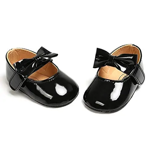 RVROVIC Baby Girl Moccasins Princess Sparkly Mary Jane Dresses Shoes Premium Lightweight Soft Sole Crib Shoes Toddler Shoes - 1