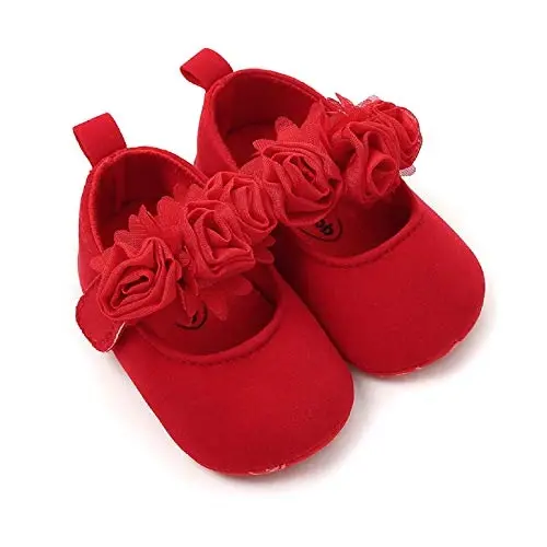 RVROVIC Baby Girl Moccasins Princess Sparkly Mary Jane Dresses Shoes Premium Lightweight Soft Sole Crib Shoes Toddler Shoes - 1