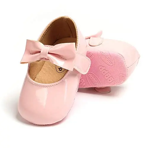 RVROVIC Baby Girl Moccasins Princess Sparkly Mary Jane Dresses Shoes Premium Lightweight Soft Sole Crib Shoes Toddler Shoes - 1