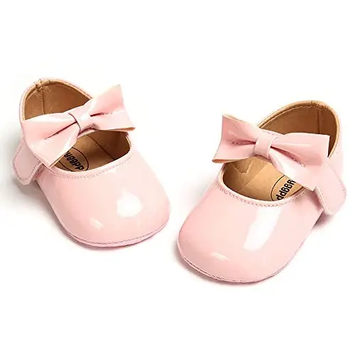 RVROVIC Baby Girl Moccasins Princess Sparkly Mary Jane Dresses Shoes Premium Lightweight Soft Sole Crib Shoes Toddler Shoes - 5