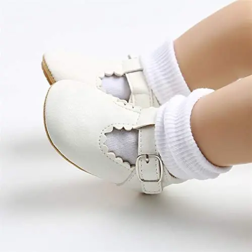 RVROVIC Baby Girl Moccasins Princess Sparkly Mary Jane Dresses Shoes Premium Lightweight Soft Sole Crib Shoes Toddler Shoes - 3