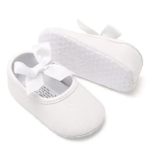 RVROVIC Baby Girl Moccasins Princess Sparkly Mary Jane Dresses Shoes Premium Lightweight Soft Sole Crib Shoes Toddler Shoes - 1