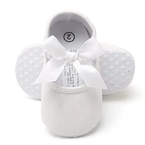 RVROVIC Baby Girl Moccasins Princess Sparkly Mary Jane Dresses Shoes Premium Lightweight Soft Sole Crib Shoes Toddler Shoes - 3
