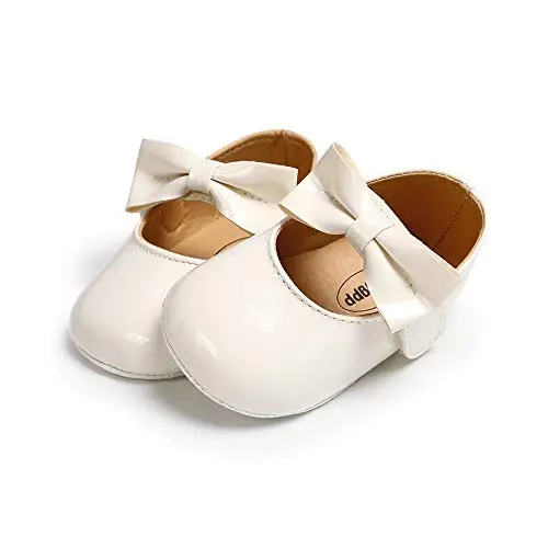 RVROVIC Baby Girl Moccasins Princess Sparkly Mary Jane Dresses Shoes Premium Lightweight Soft Sole Crib Shoes Toddler Shoes - 4