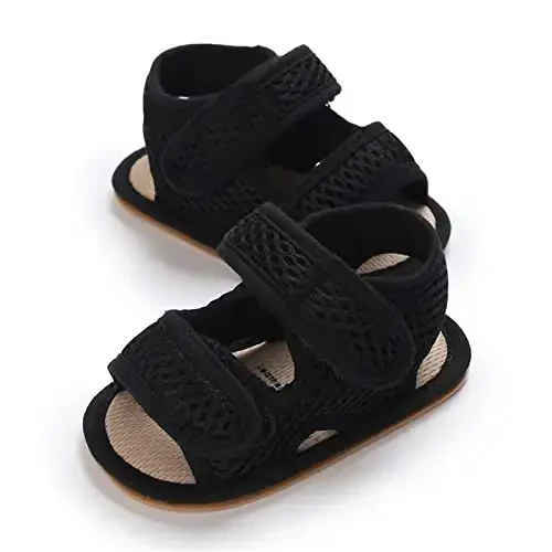 RVROVIC Baby Boys Girls Sandals Premium Infant Summer Outdoor Shoes PU Lightweight Soft Anti-Slip Sole Toddler Prewalker - 4