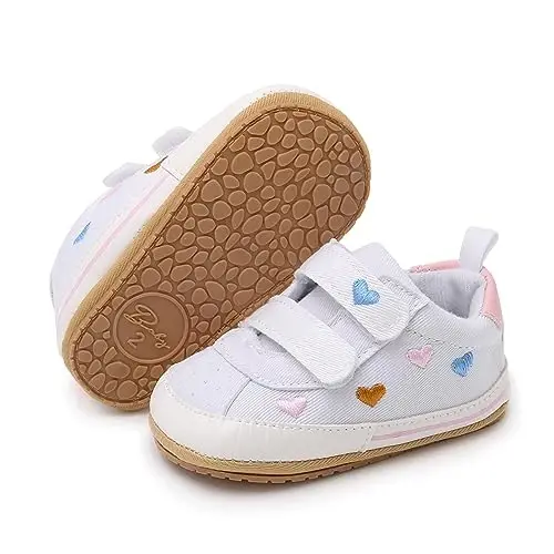 RVROVIC Baby Boys Girls Shoes Canvas Toddler Sneakers Anti-Slip Infant First Walkers 0-18 Months - 1