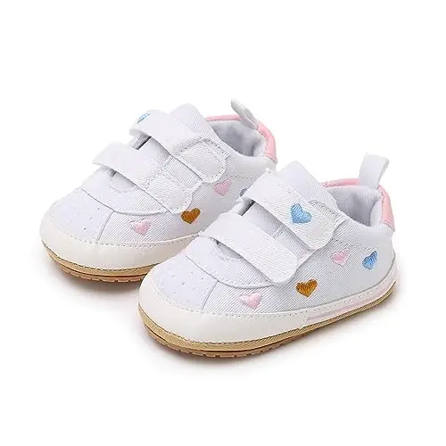RVROVIC Baby Boys Girls Shoes Canvas Toddler Sneakers Anti-Slip Infant First Walkers 0-18 Months - RVROVIC (1)