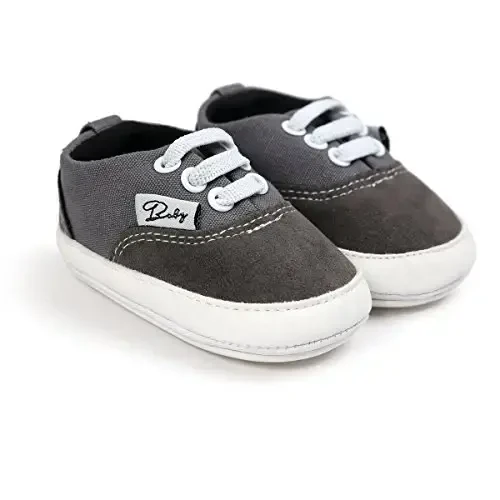 RVROVIC Baby Boys Girls Shoes Canvas Toddler Sneakers Anti-Slip Infant First Walkers 0-18 Months - 4