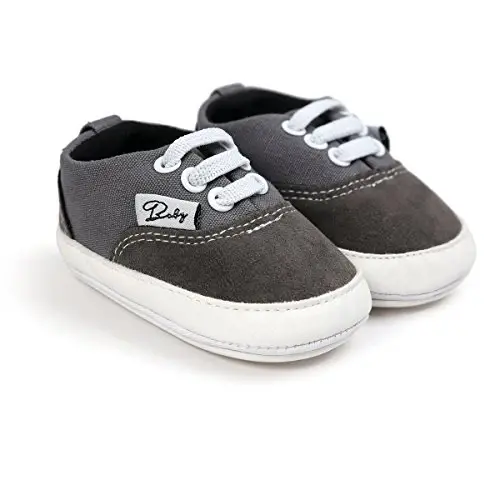 RVROVIC Baby Boys Girls Shoes Canvas Toddler Sneakers Anti-Slip Infant First Walkers 0-18 Months - 4