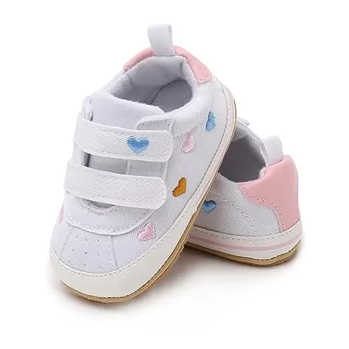 RVROVIC Baby Boys Girls Shoes Canvas Toddler Sneakers Anti-Slip Infant First Walkers 0-18 Months - 6