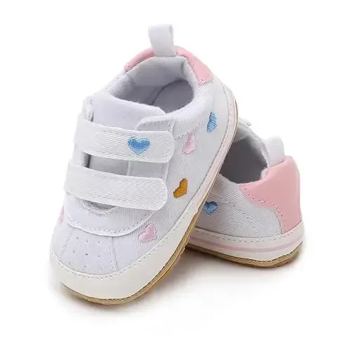 RVROVIC Baby Boys Girls Shoes Canvas Toddler Sneakers Anti-Slip Infant First Walkers 0-18 Months - 6