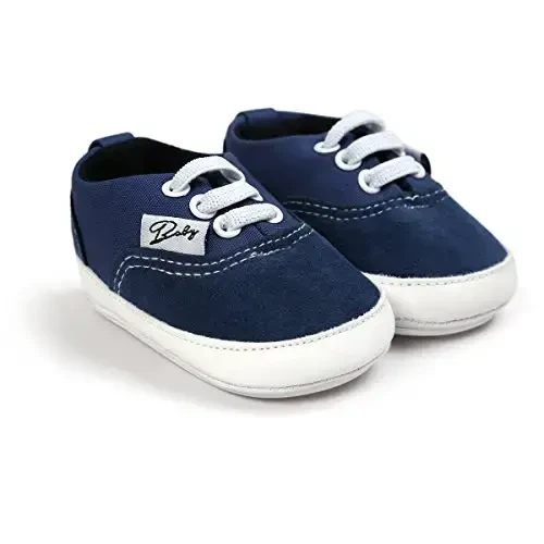 RVROVIC Baby Boys Girls Shoes Canvas Toddler Sneakers Anti-Slip Infant First Walkers 0-18 Months - 3