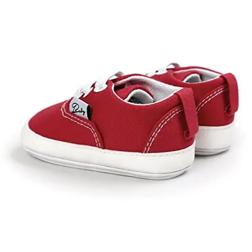 RVROVIC Baby Boys Girls Shoes Canvas Toddler Sneakers Anti-Slip Infant First Walkers 0-18 Months - 4