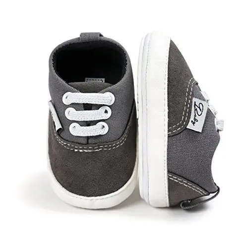 RVROVIC Baby Boys Girls Shoes Canvas Toddler Sneakers Anti-Slip Infant First Walkers 0-18 Months - 4