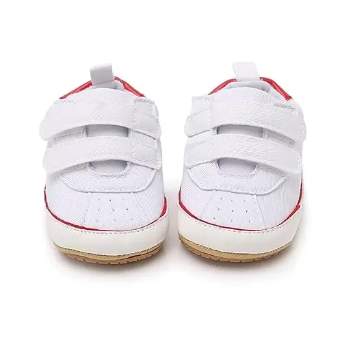 RVROVIC Baby Boys Girls Shoes Canvas Toddler Sneakers Anti-Slip Infant First Walkers 0-18 Months - 4
