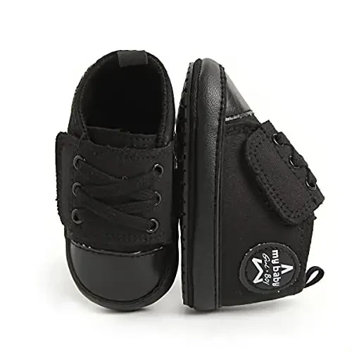 RVROVIC Baby Boys Girls Shoes Canvas Toddler Sneakers Anti-Slip Infant First Walkers 0-18 Months - 3