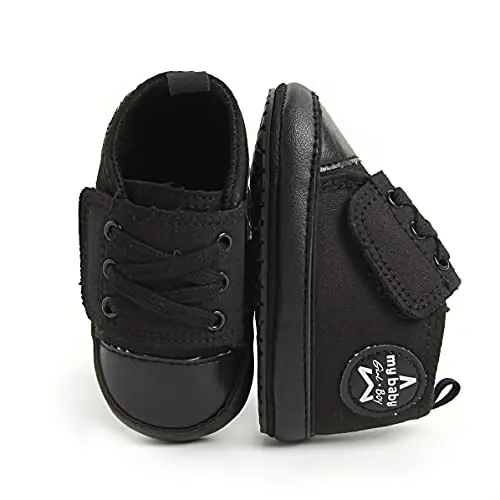 RVROVIC Baby Boys Girls Shoes Canvas Toddler Sneakers Anti-Slip Infant First Walkers 0-18 Months - 3