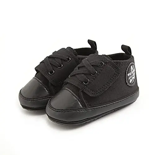 RVROVIC Baby Boys Girls Shoes Canvas Toddler Sneakers Anti-Slip Infant First Walkers 0-18 Months - 4