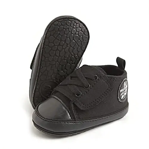 RVROVIC Baby Boys Girls Shoes Canvas Toddler Sneakers Anti-Slip Infant First Walkers 0-18 Months 