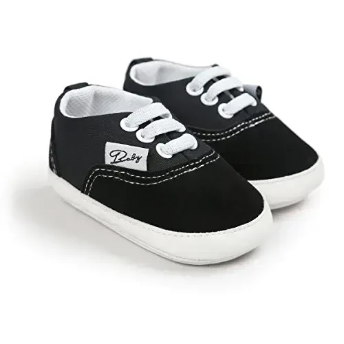 RVROVIC Baby Boys Girls Shoes Canvas Toddler Sneakers Anti-Slip Infant First Walkers 0-18 Months - 3