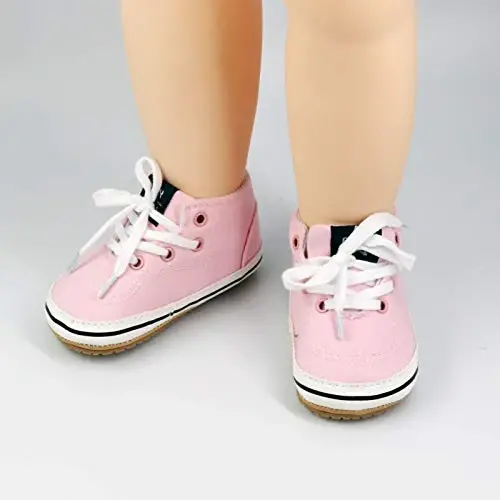 RVROVIC Baby Boys Girls Shoes Canvas Toddler Sneakers Anti-Slip Infant First Walkers 0-18 Months - 5