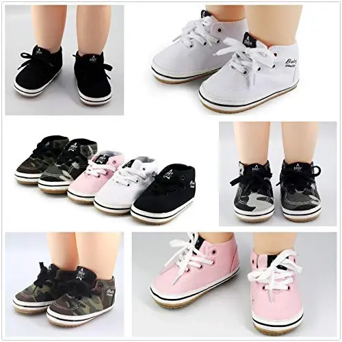 RVROVIC Baby Boys Girls Shoes Canvas Toddler Sneakers Anti-Slip Infant First Walkers 0-18 Months - 6