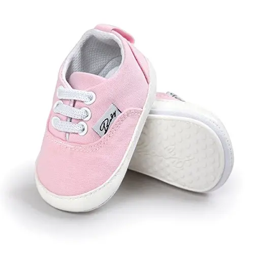 RVROVIC Baby Boys Girls Shoes Canvas Toddler Sneakers Anti-Slip Infant First Walkers 0-18 Months - Modazone