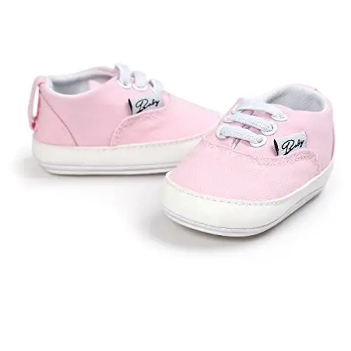 RVROVIC Baby Boys Girls Shoes Canvas Toddler Sneakers Anti-Slip Infant First Walkers 0-18 Months - 4