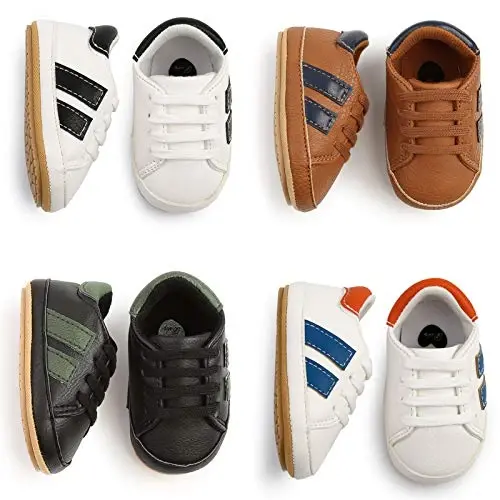 RVROVIC Baby Boys Girls Anti-Slip Sneakers Soft Ankle Boots Toddler First Walkers Newborn Crib Shoes - 5