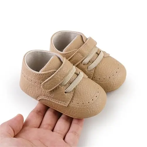 RVROVIC Baby Boys Girls Anti-Slip Sneakers Soft Ankle Boots Toddler First Walkers Newborn Crib Shoes - 4
