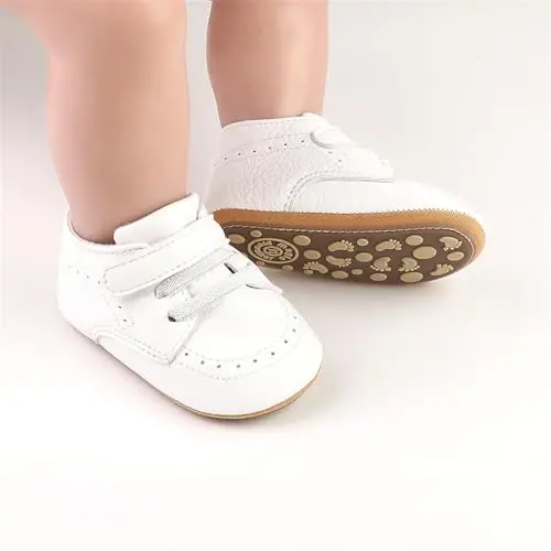 RVROVIC Baby Boys Girls Anti-Slip Sneakers Soft Ankle Boots Toddler First Walkers Newborn Crib Shoes - 2