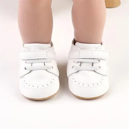 RVROVIC Baby Boys Girls Anti-Slip Sneakers Soft Ankle Boots Toddler First Walkers Newborn Crib Shoes - 3