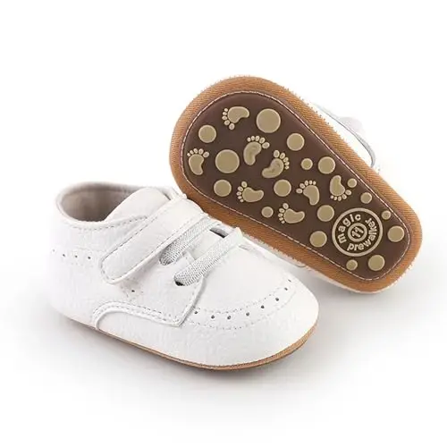 RVROVIC Baby Boys Girls Anti-Slip Sneakers Soft Ankle Boots Toddler First Walkers Newborn Crib Shoes 