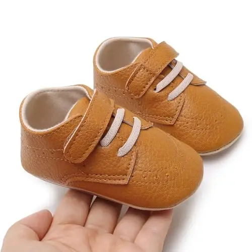 RVROVIC Baby Boys Girls Anti-Slip Sneakers Soft Ankle Boots Toddler First Walkers Newborn Crib Shoes - 5