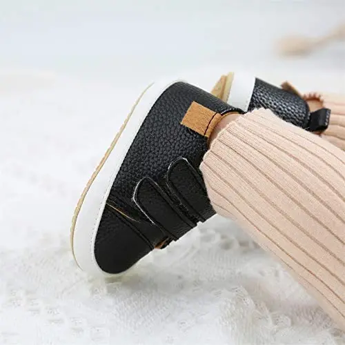 RVROVIC Baby Boys Girls Anti-Slip Sneakers Soft Ankle Boots Toddler First Walkers Newborn Crib Shoes - 2