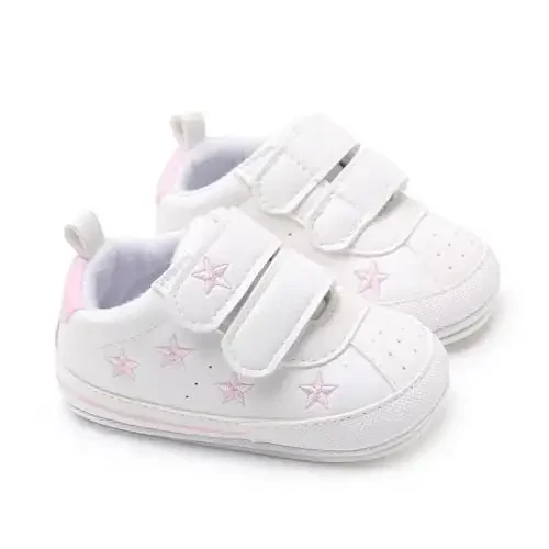 RVROVIC Baby Boys Girls Anti-Slip Sneakers Soft Ankle Boots Toddler First Walkers Newborn Crib Shoes - 4