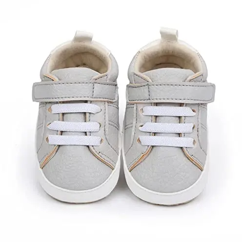 RVROVIC Baby Boys Girls Anti-Slip Sneakers Soft Ankle Boots Toddler First Walkers Newborn Crib Shoes - 5