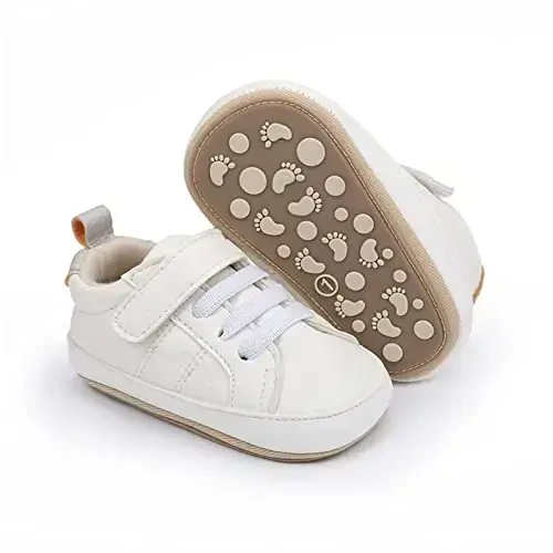 RVROVIC Baby Boys Girls Anti-Slip Sneakers Soft Ankle Boots Toddler First Walkers Newborn Crib Shoes - RVROVIC