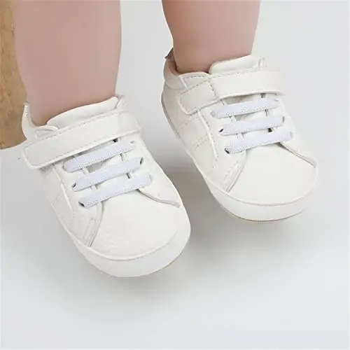 RVROVIC Baby Boys Girls Anti-Slip Sneakers Soft Ankle Boots Toddler First Walkers Newborn Crib Shoes - 2