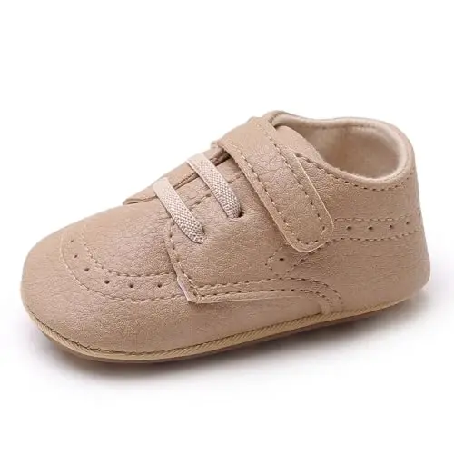 RVROVIC Baby Boys Girls Anti-Slip Sneakers Soft Ankle Boots Toddler First Walkers Newborn Crib Shoes - 1