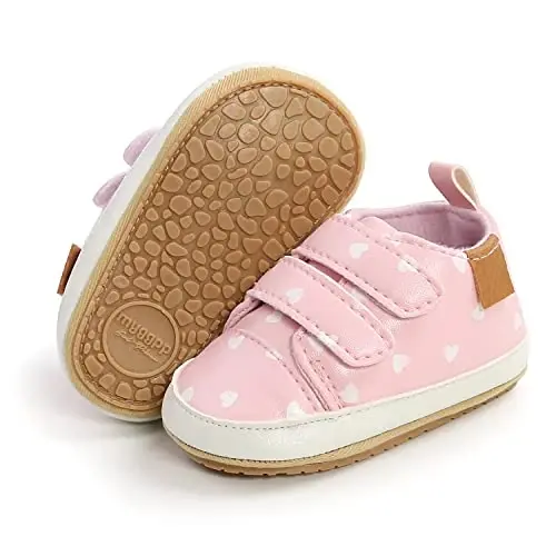 RVROVIC Baby Boys Girls Anti-Slip Sneakers Soft Ankle Boots Toddler First Walkers Newborn Crib Shoes 