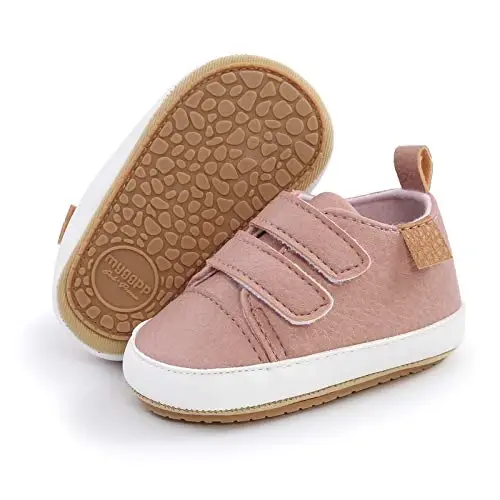RVROVIC Baby Boys Girls Anti-Slip Sneakers Soft Ankle Boots Toddler First Walkers Newborn Crib Shoes - 1