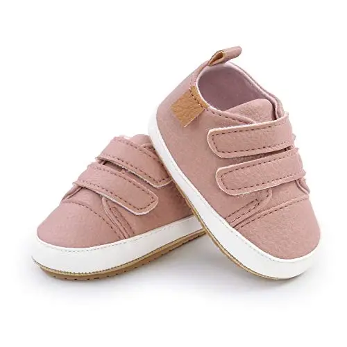 RVROVIC Baby Boys Girls Anti-Slip Sneakers Soft Ankle Boots Toddler First Walkers Newborn Crib Shoes - 3