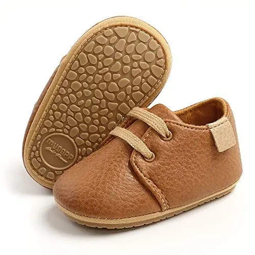 RVROVIC Baby Boys Girls Anti-Slip Sneakers Soft Ankle Boots Toddler First Walkers Newborn Crib Shoes - 1