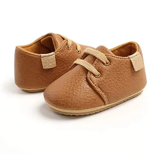 RVROVIC Baby Boys Girls Anti-Slip Sneakers Soft Ankle Boots Toddler First Walkers Newborn Crib Shoes - 3