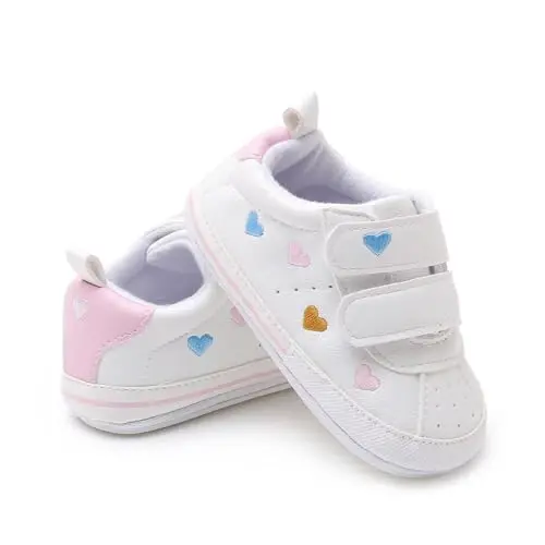 RVROVIC Baby Boys Girls Anti-Slip Sneakers Soft Ankle Boots Toddler First Walkers Newborn Crib Shoes - 2