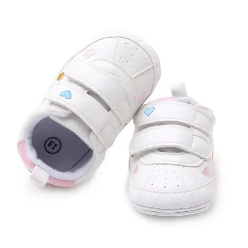 RVROVIC Baby Boys Girls Anti-Slip Sneakers Soft Ankle Boots Toddler First Walkers Newborn Crib Shoes - 3