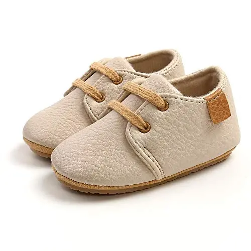 RVROVIC Baby Boys Girls Anti-Slip Sneakers Soft Ankle Boots Toddler First Walkers Newborn Crib Shoes - 5
